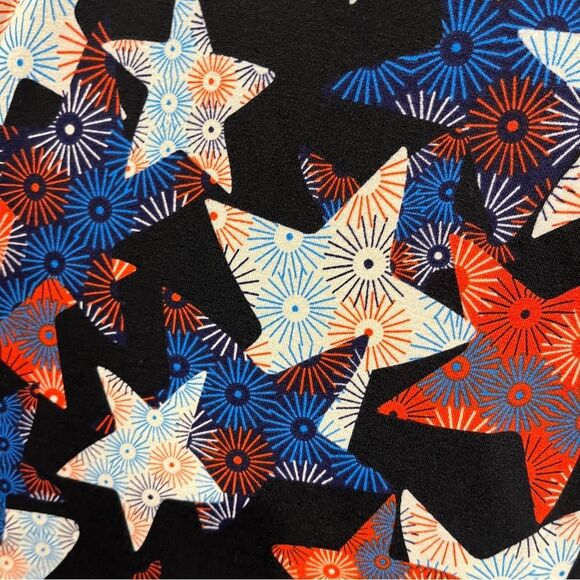 LuLaRoe Irma short sleeve fireworks print oversized top size XXS - Picture 4 of 11